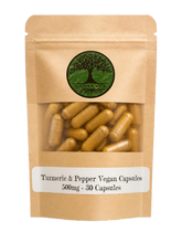Load image into Gallery viewer, Turmeric & Pepper Vegan Capsules